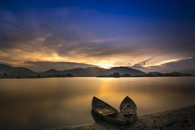 boats, sea, calm