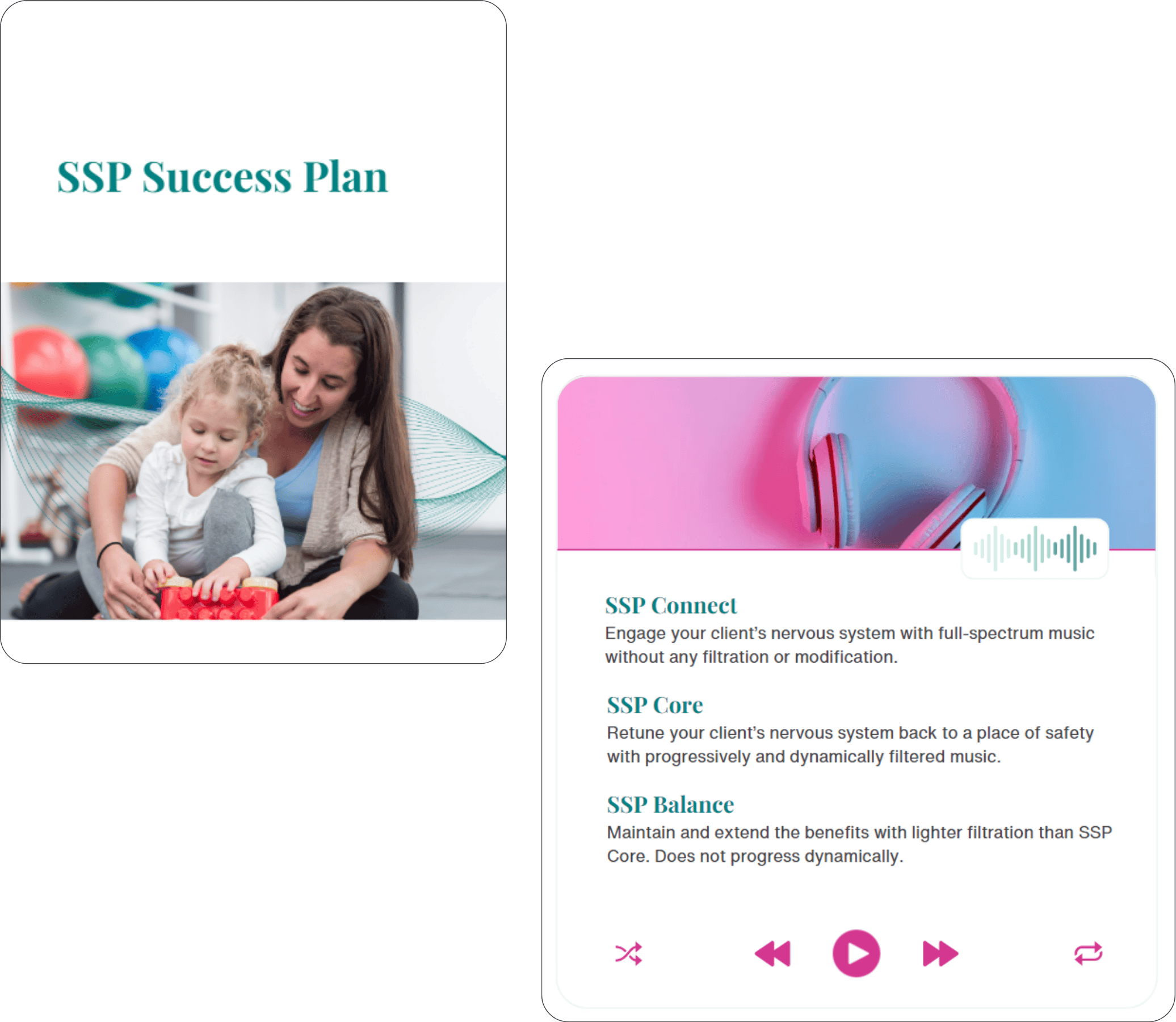 SSP success plan title page and the SSP pathways introduction